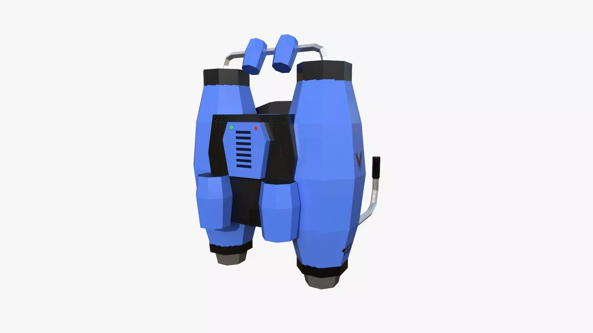 Jetpack Low Poly A03 - SciFi Character Design Low-poly 3D model