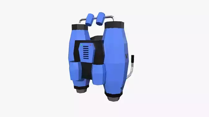 Jetpack Low Poly A03 - SciFi Character Design Low-poly 3D model