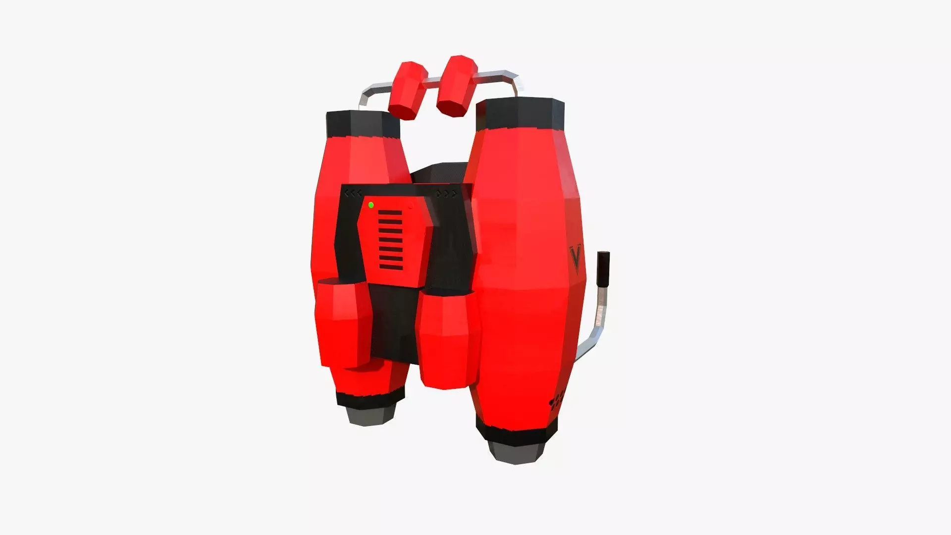 Jetpack Low Poly A02 - SciFi Character Design Low-poly 3D model