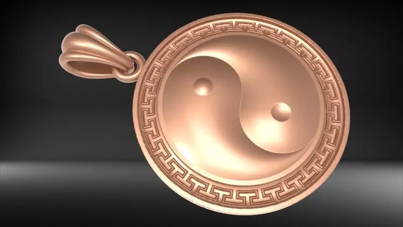 Yin Yang Pendant Necklace Charm Bracelet Jewelry 3D print model