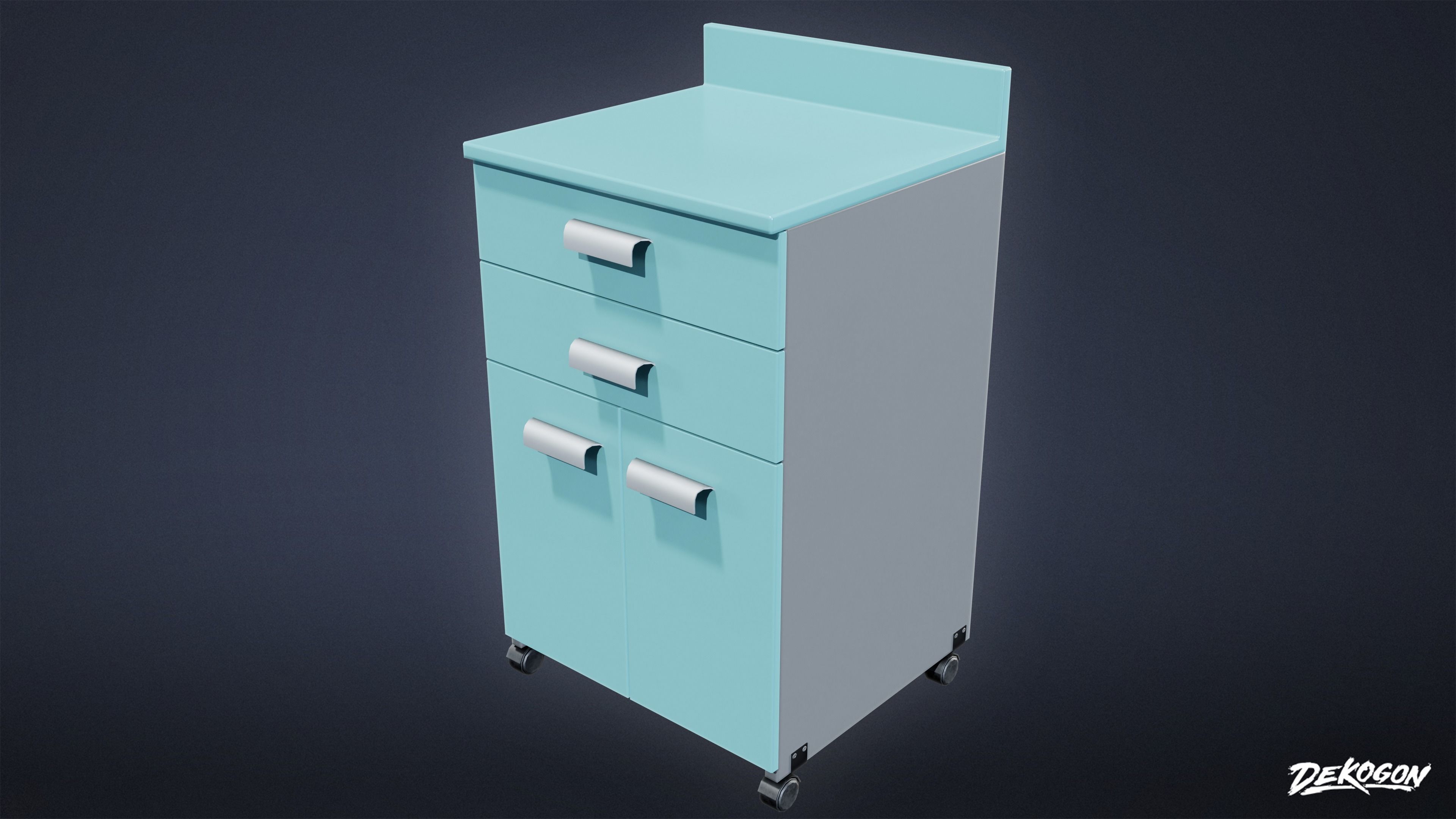 HOSPITAL - Drawer 01 - LOW POLY Low-poly 3D model_5