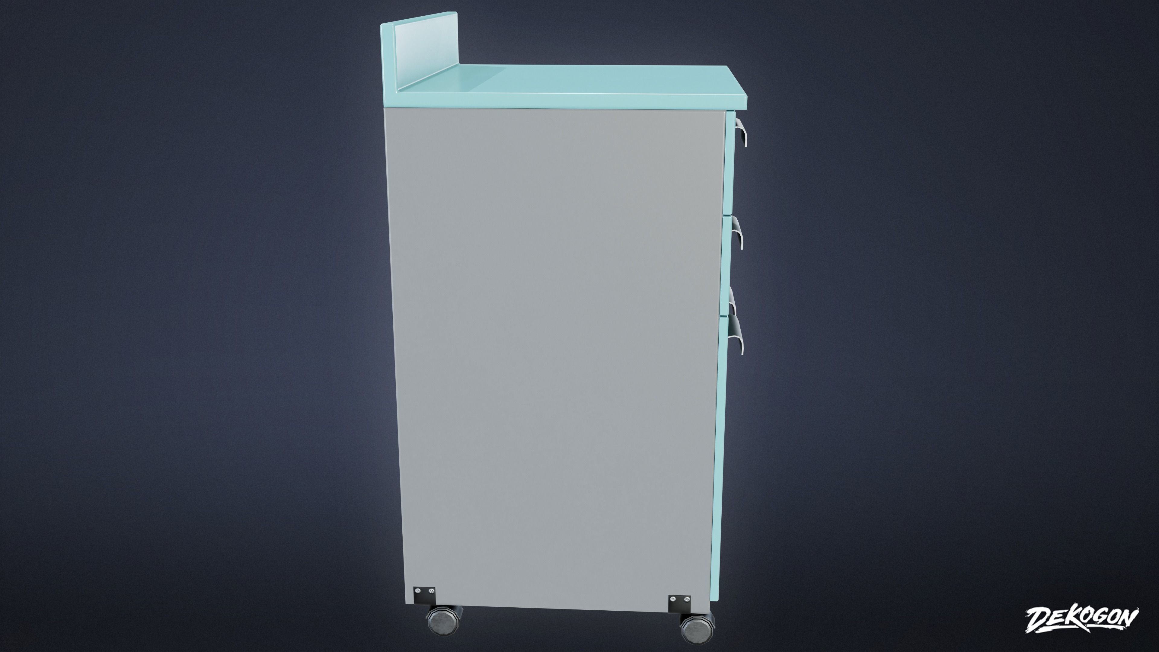 HOSPITAL - Drawer 01 - LOW POLY Low-poly 3D model_2