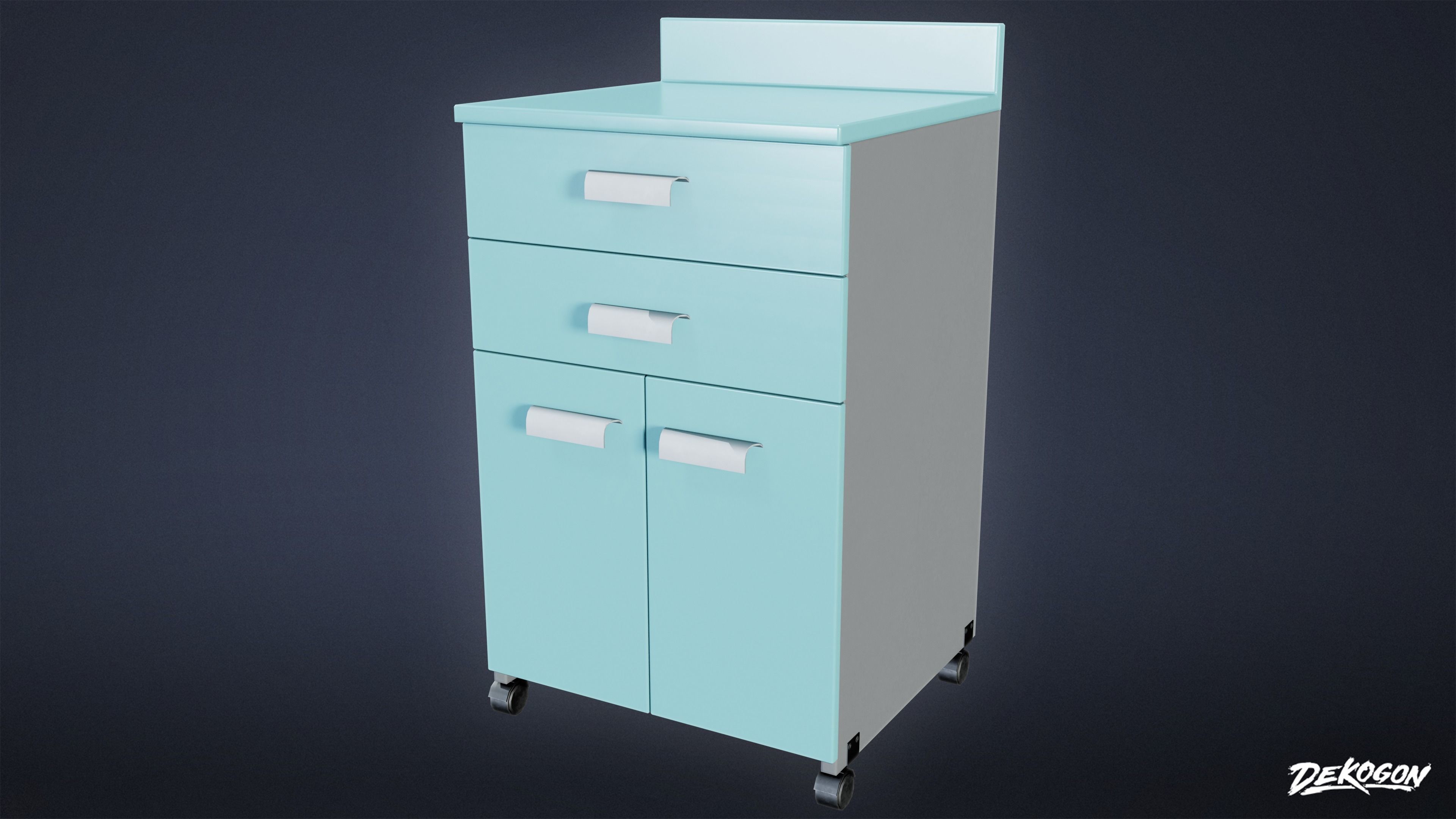 HOSPITAL - Drawer 01 - LOW POLY Low-poly 3D model_1