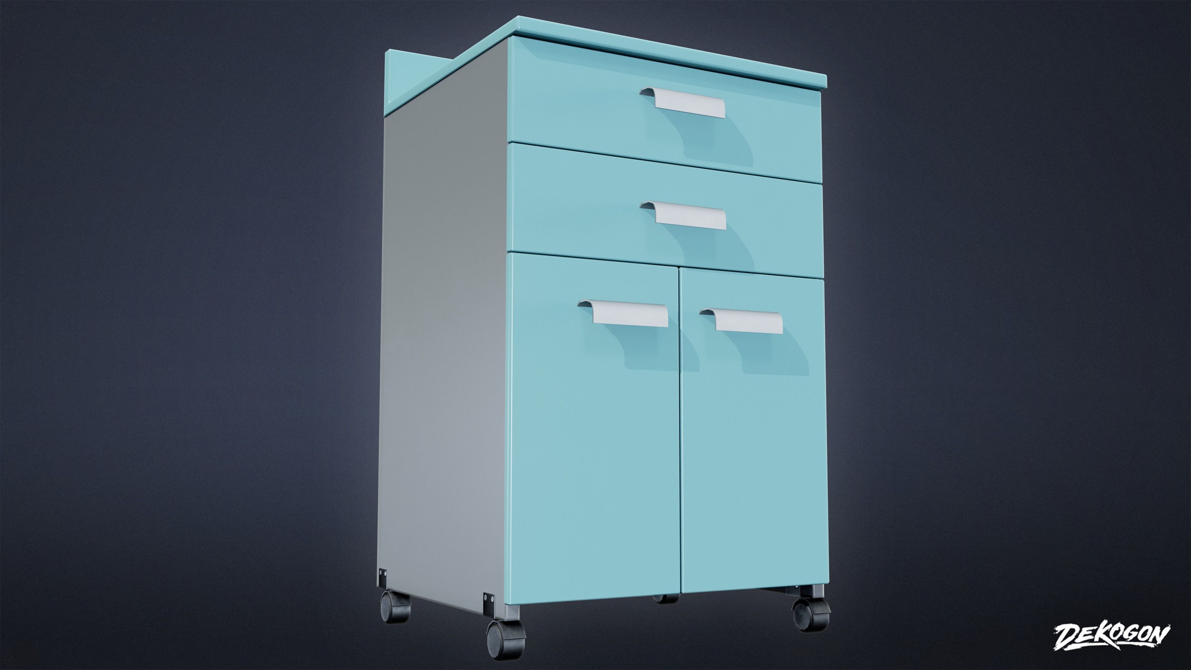 HOSPITAL - Drawer 01 - LOW POLY Low-poly 3D model_4