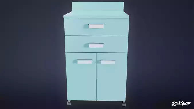 HOSPITAL - Drawer 01 - LOW POLY Low-poly 3D model