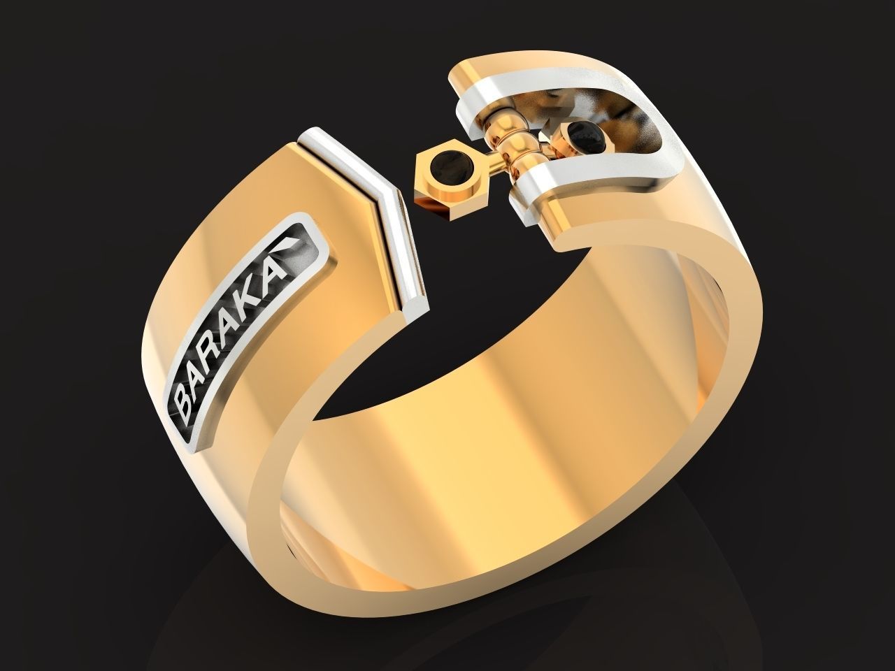 Man Ring Baraka 1259 3D print model_16