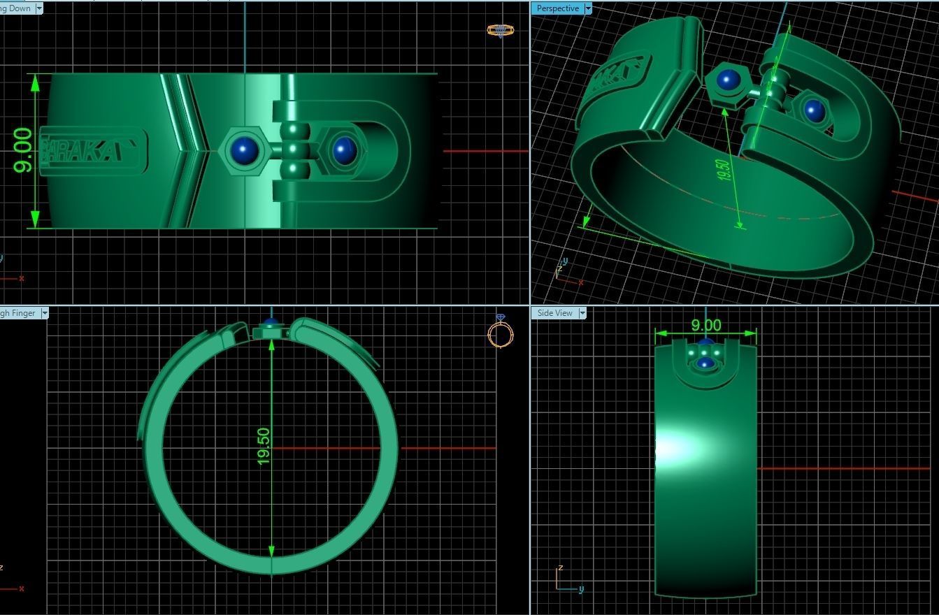 Man Ring Baraka 1259 3D print model_4