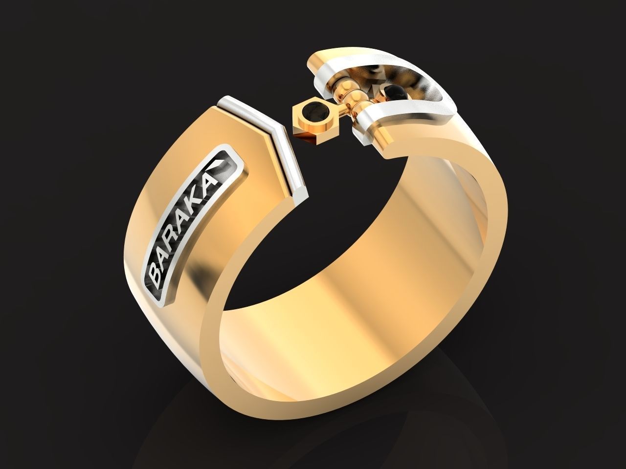 Man Ring Baraka 1259 3D print model_14
