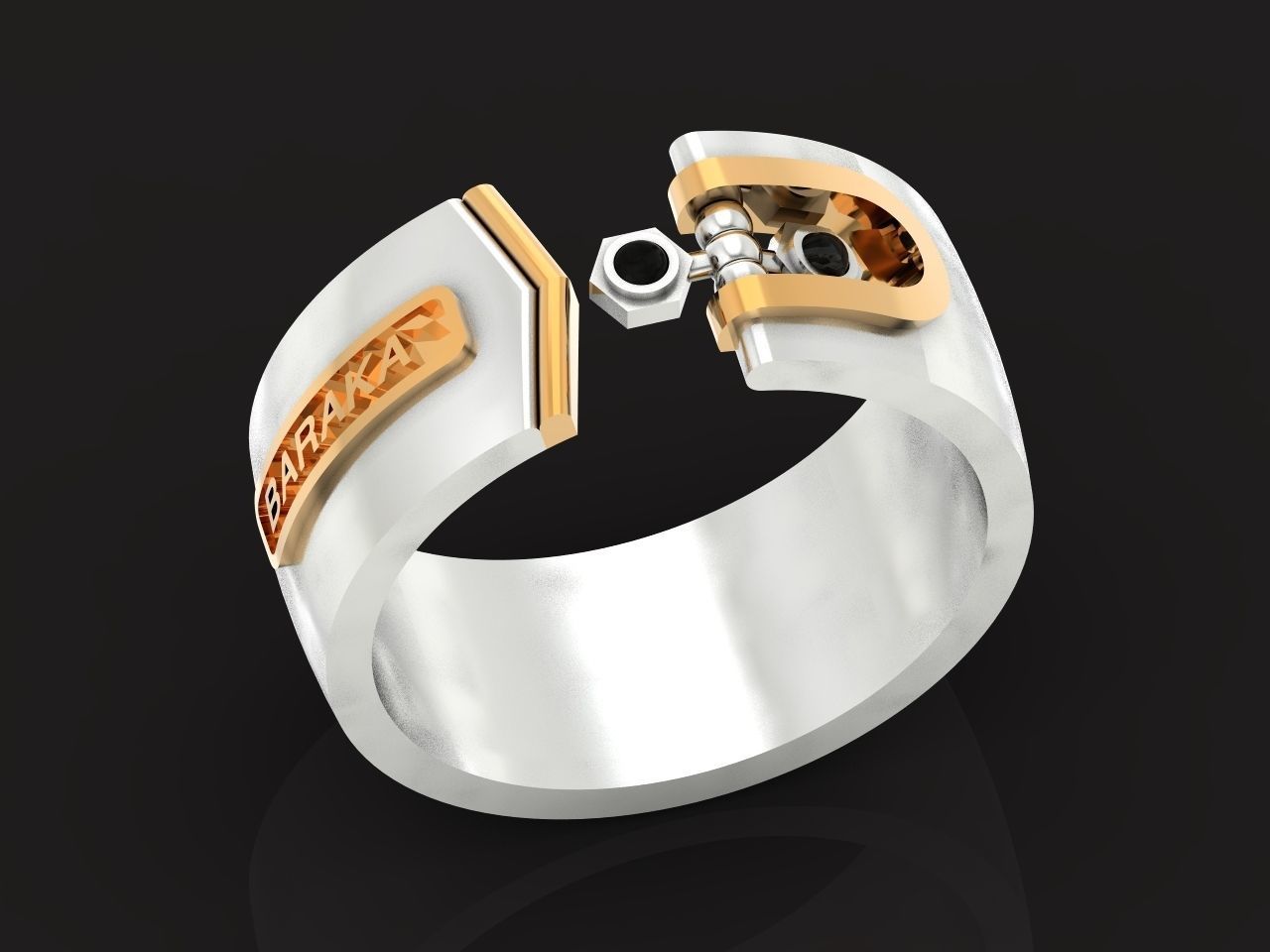 Man Ring Baraka 1259 3D print model_34