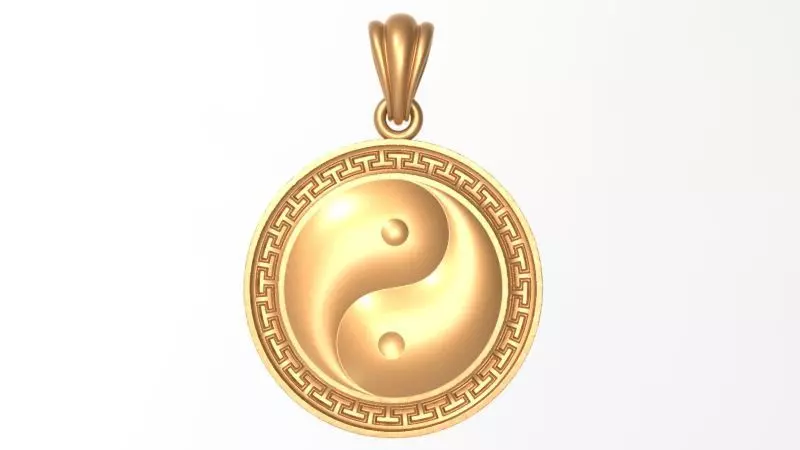 Yin Yang Pendant Necklace Charm Bracelet Jewelry 3D print model