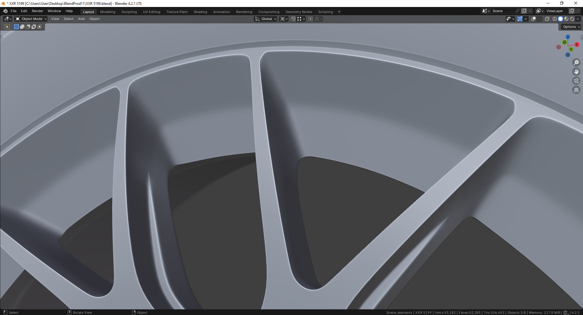 XXR 5199 Rim 3D model_11