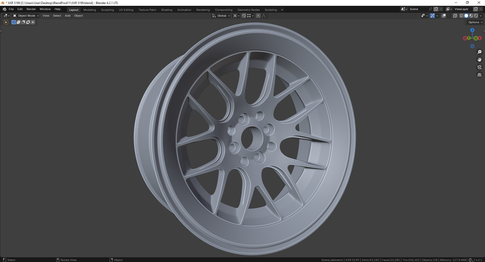 XXR 5199 Rim 3D model_6