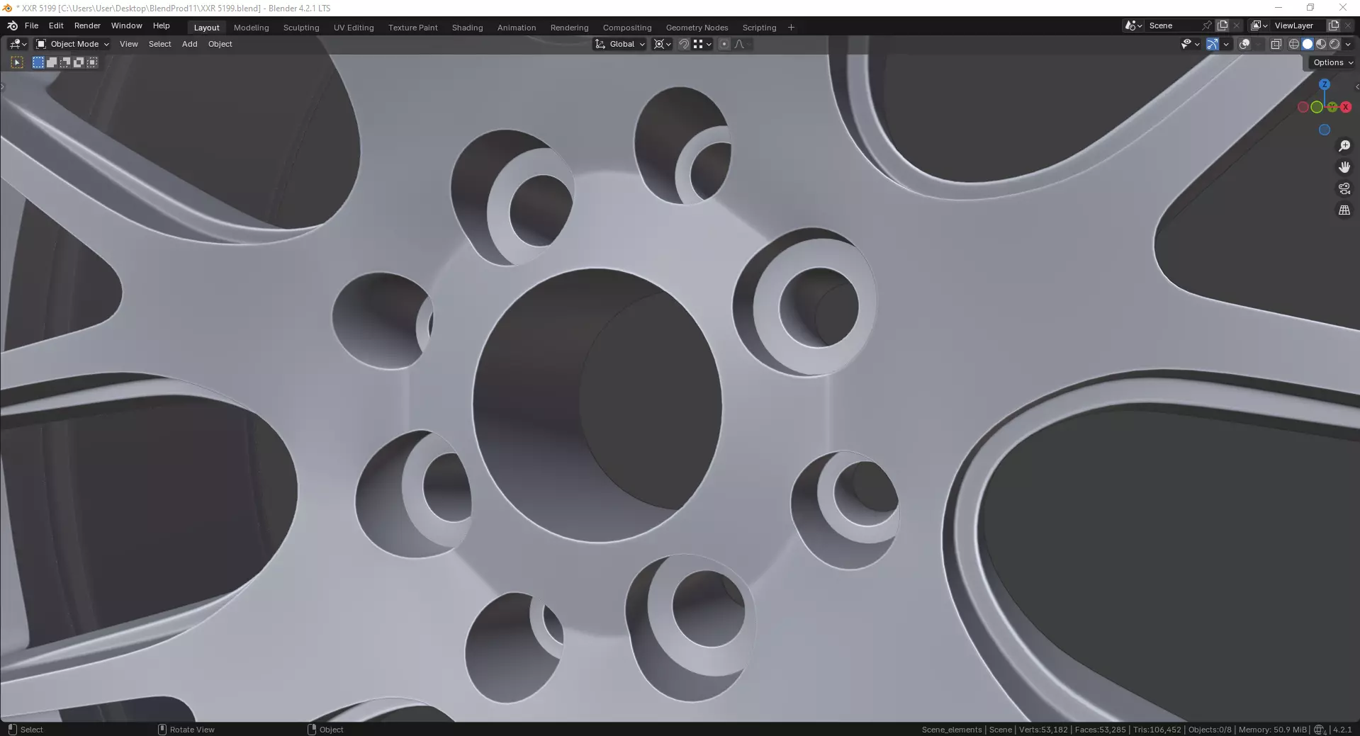 XXR 5199 Rim 3D model_9