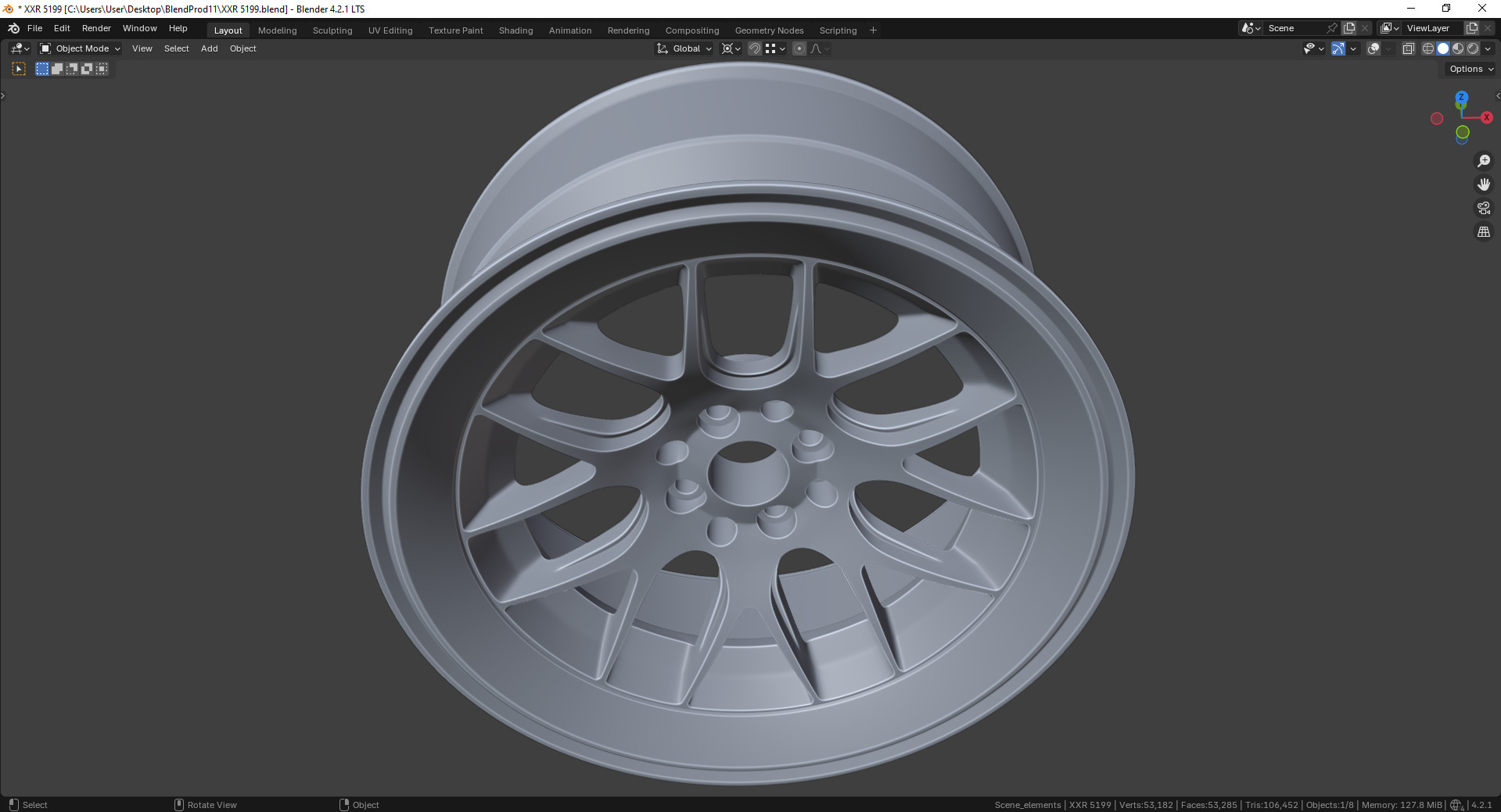 XXR 5199 Rim 3D model_12