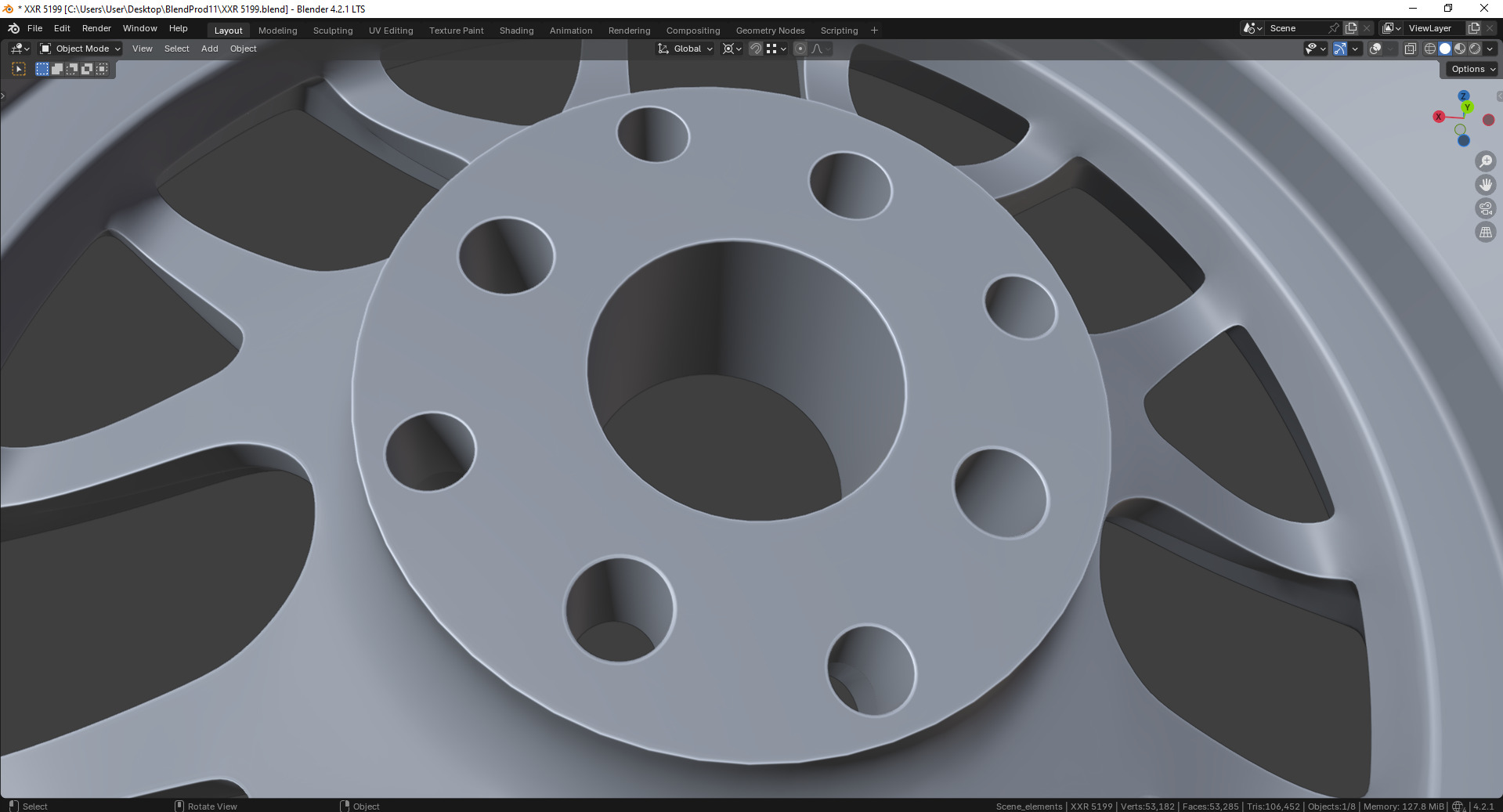 XXR 5199 Rim 3D model_14