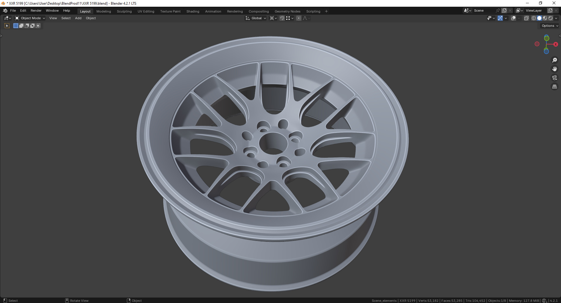 XXR 5199 Rim 3D model_10