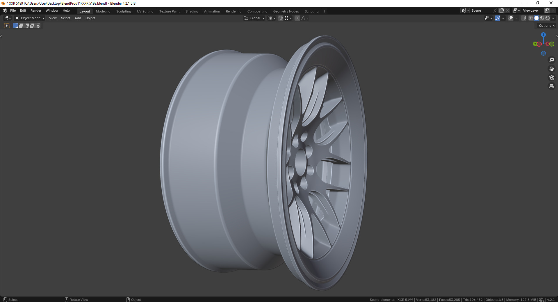XXR 5199 Rim 3D model_7
