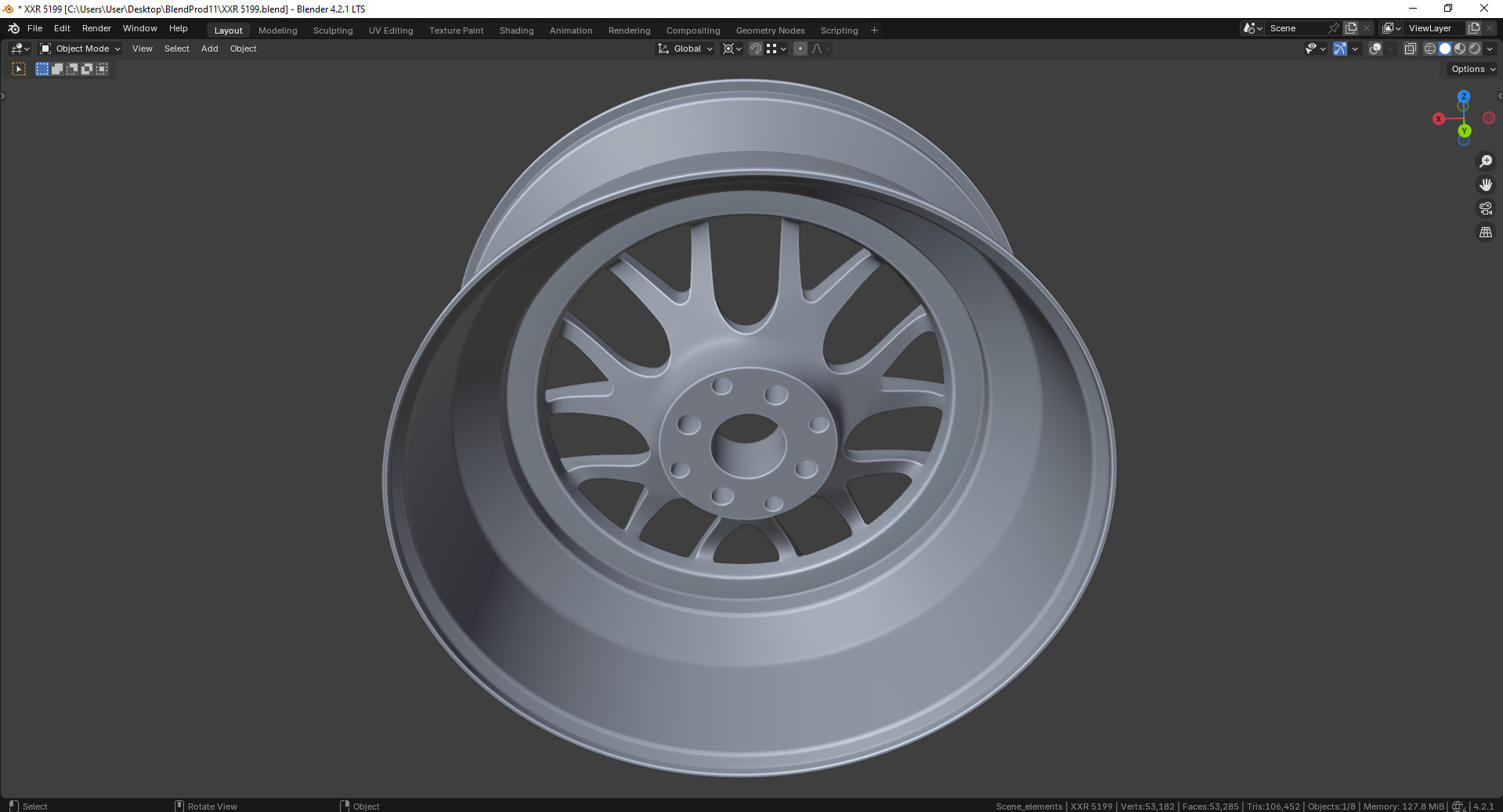 XXR 5199 Rim 3D model_13