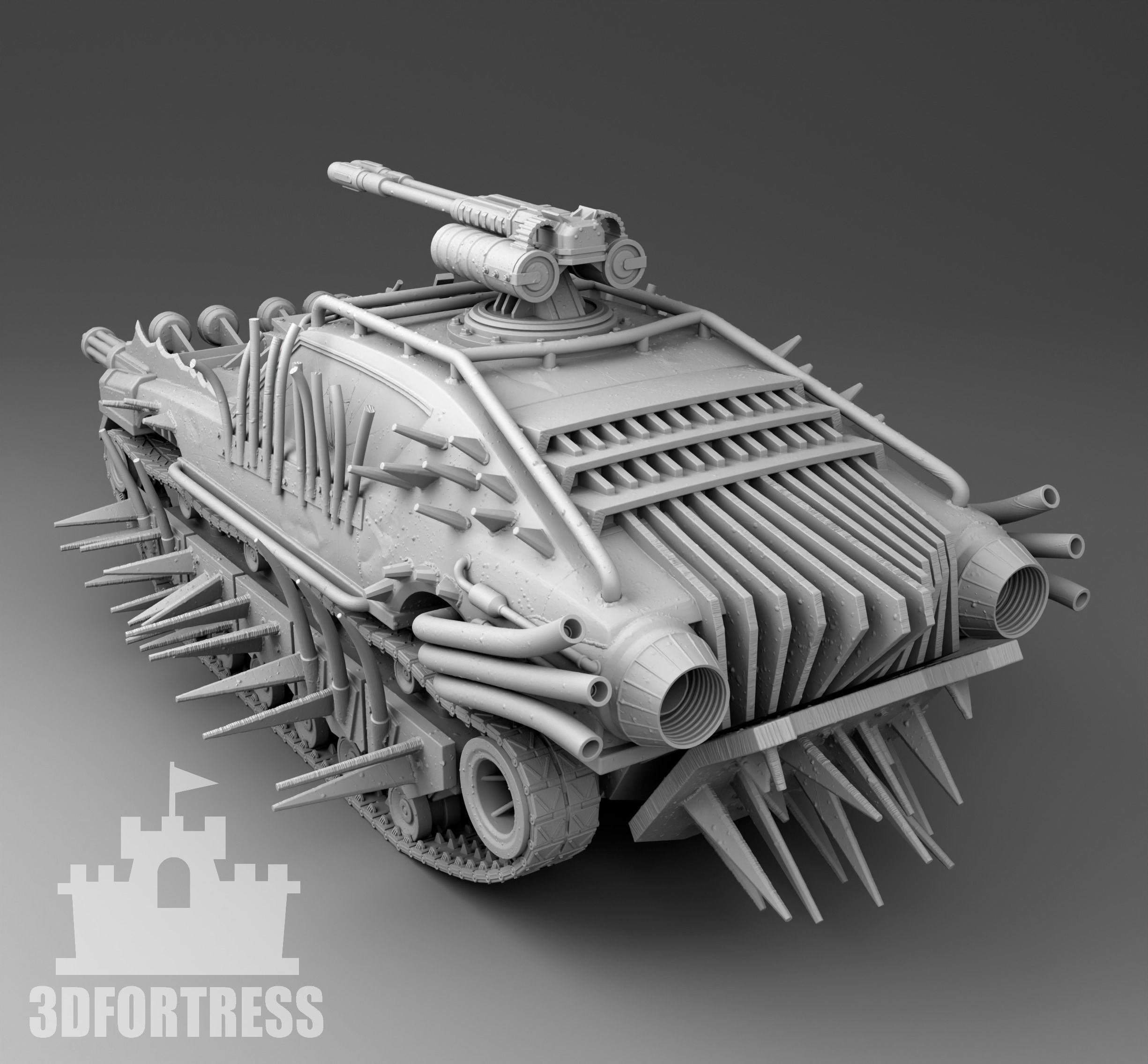 Tracked vehicle 3D print model_2