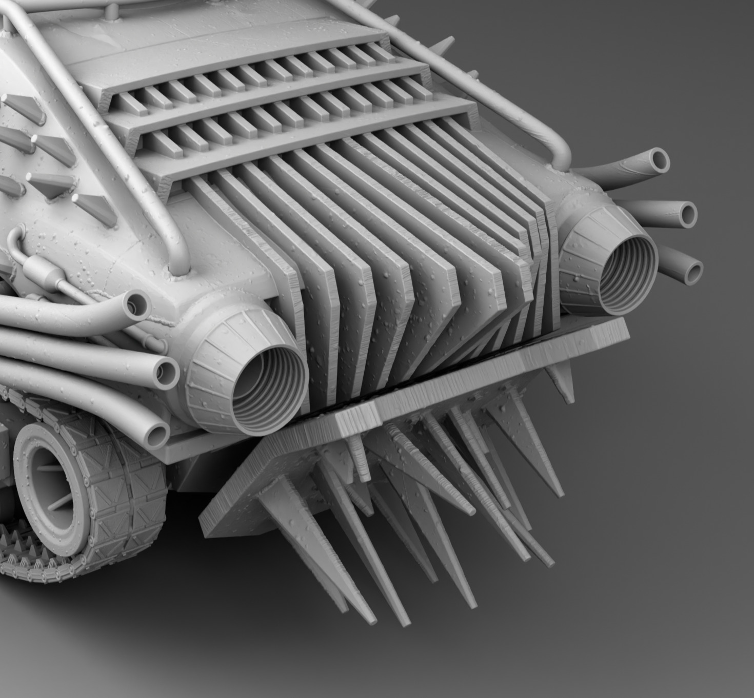 Tracked vehicle 3D print model_11