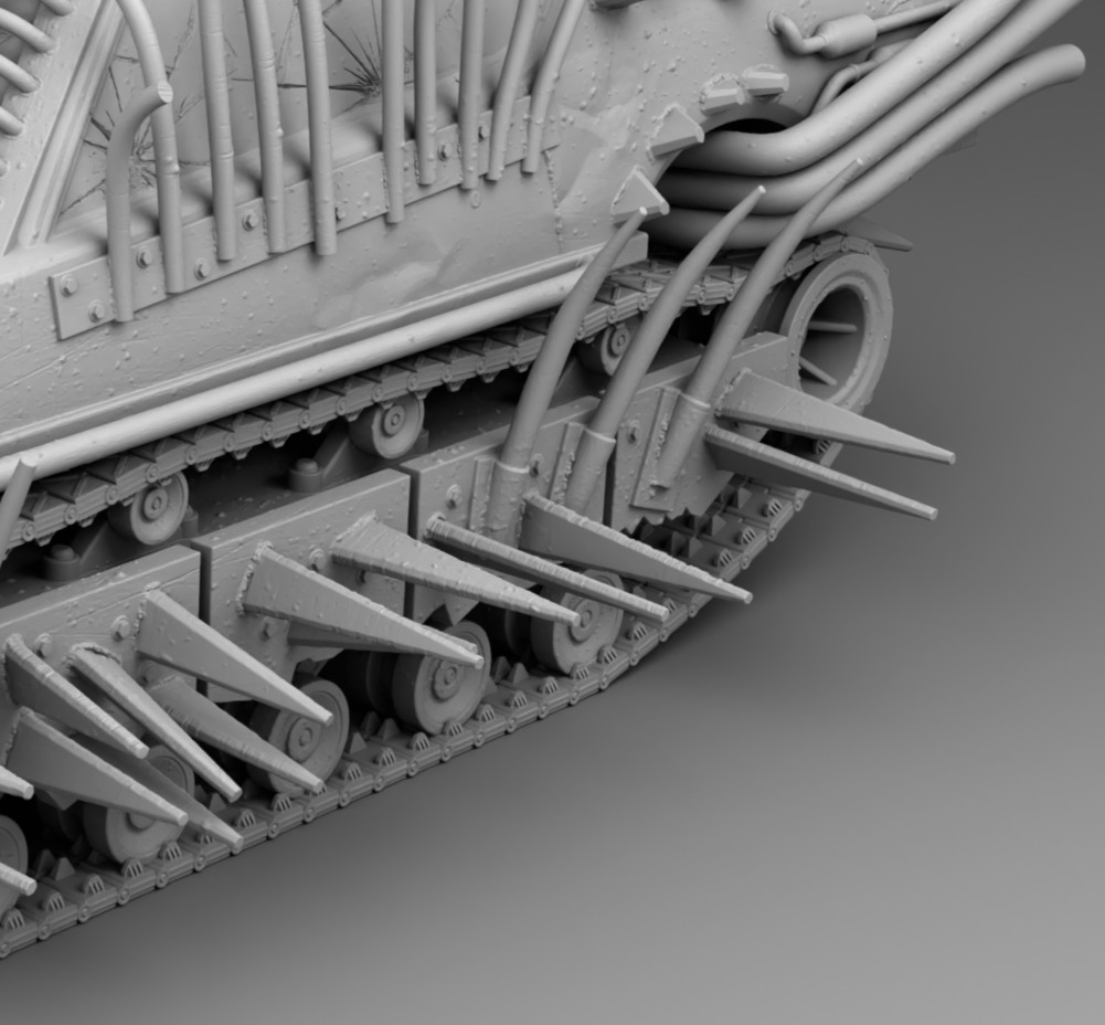 Tracked vehicle 3D print model_8