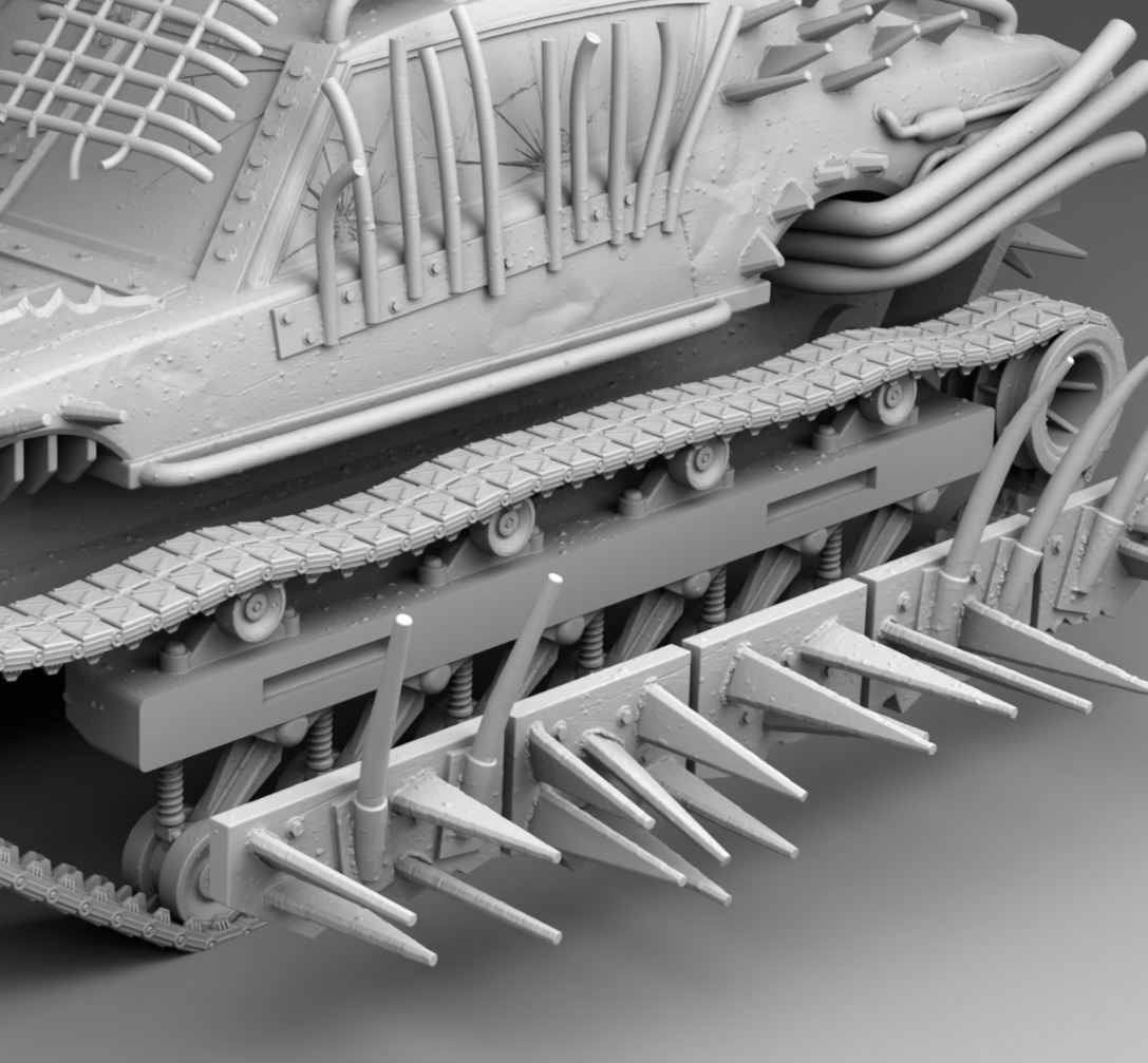 Tracked vehicle 3D print model_15