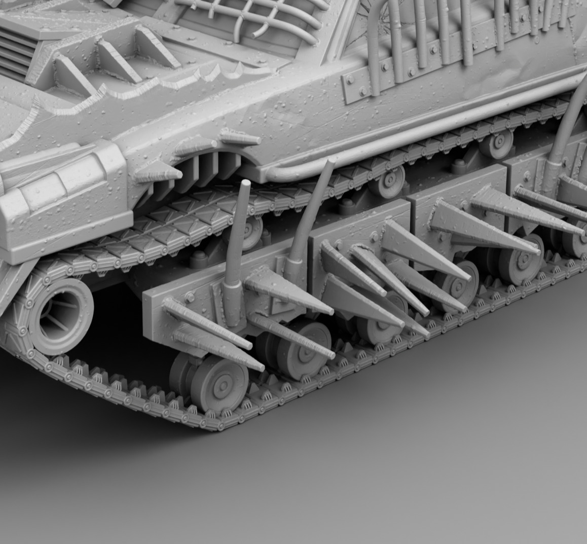 Tracked vehicle 3D print model_7