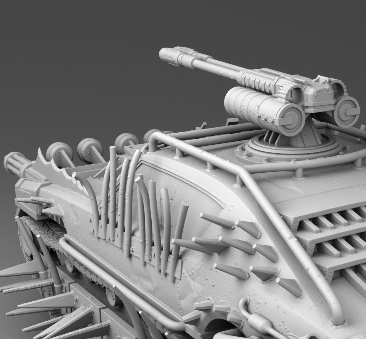 Tracked vehicle 3D print model_12