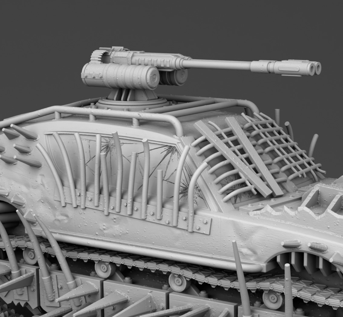 Tracked vehicle 3D print model_9