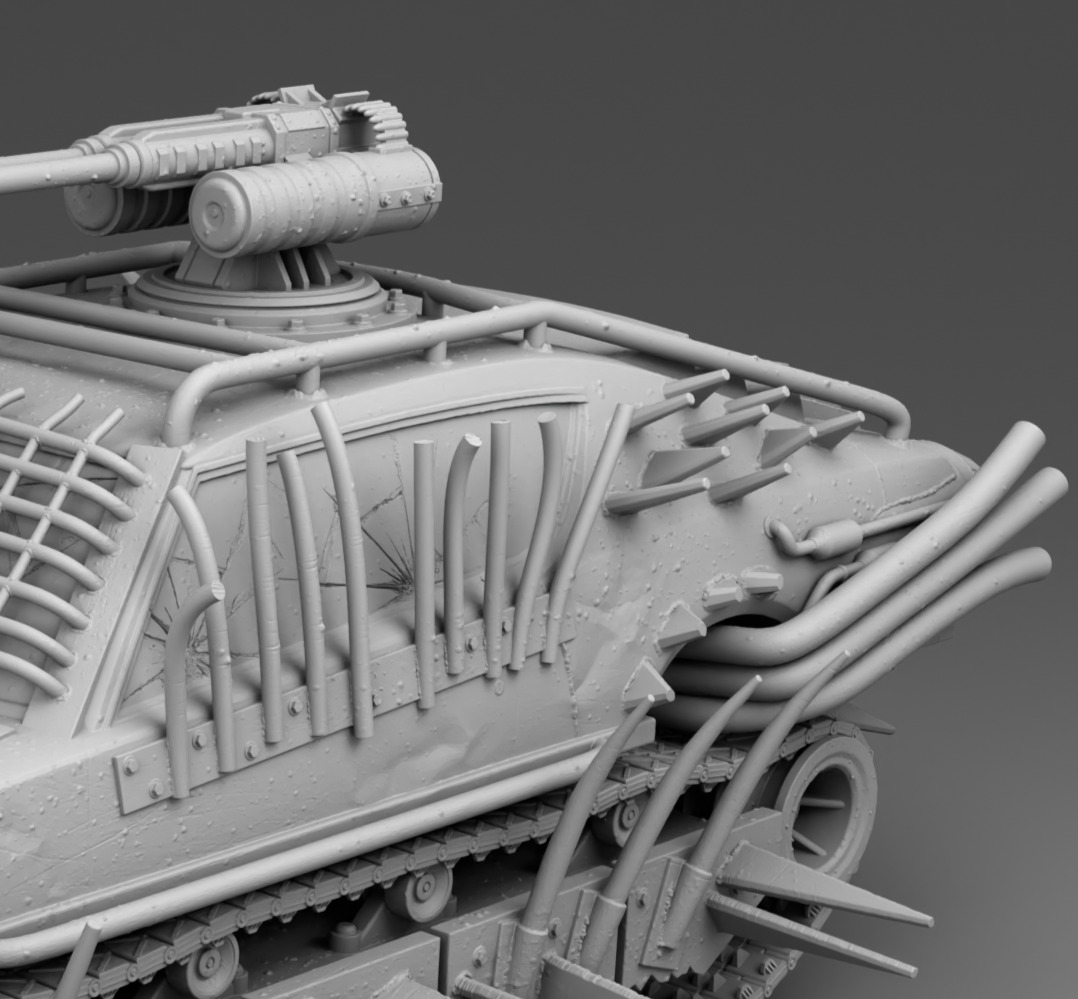 Tracked vehicle 3D print model_4