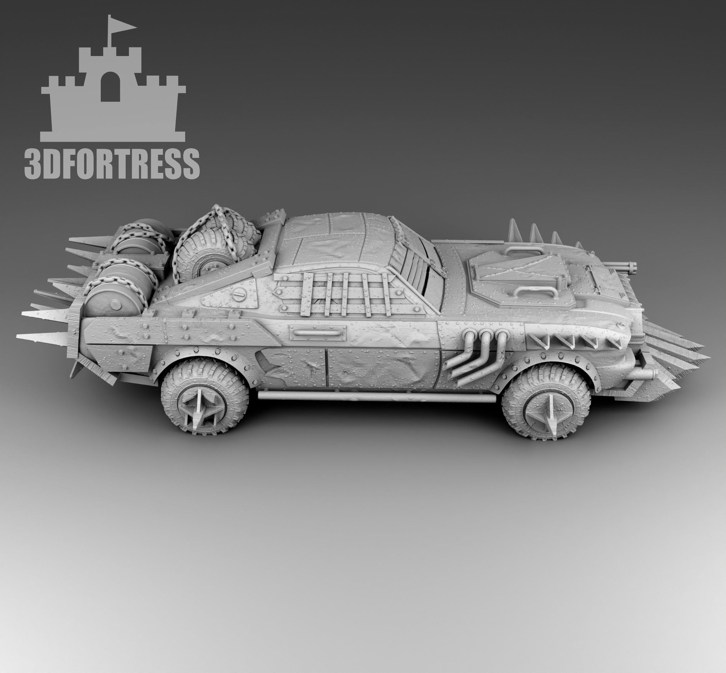 Tough guy 39s car 3D print model_2