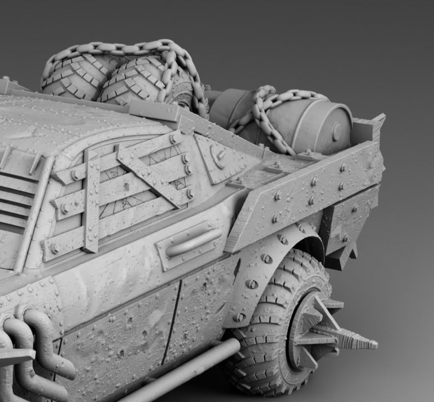 Tough guy 39s car 3D print model_4
