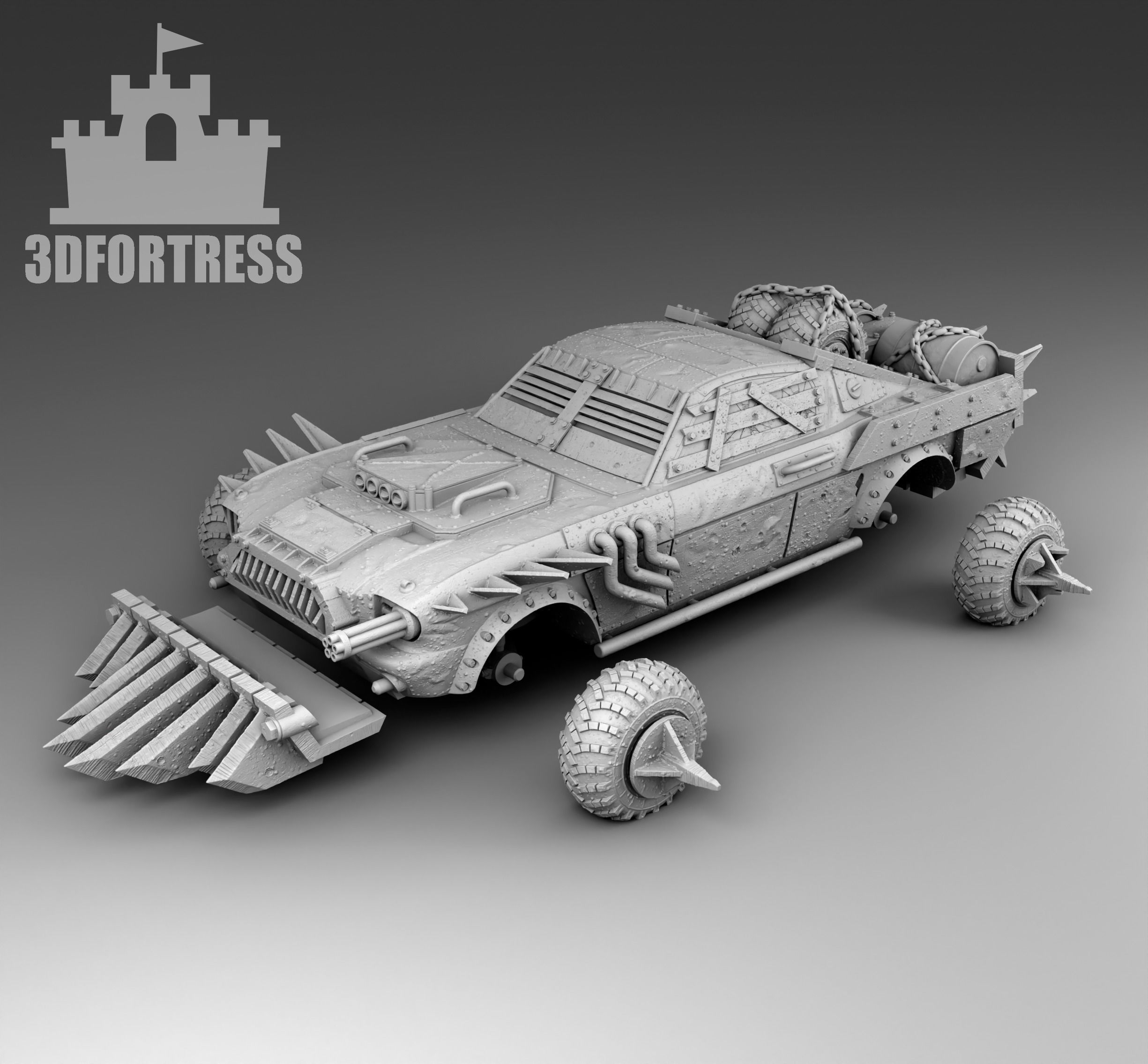 Tough guy 39s car 3D print model_3