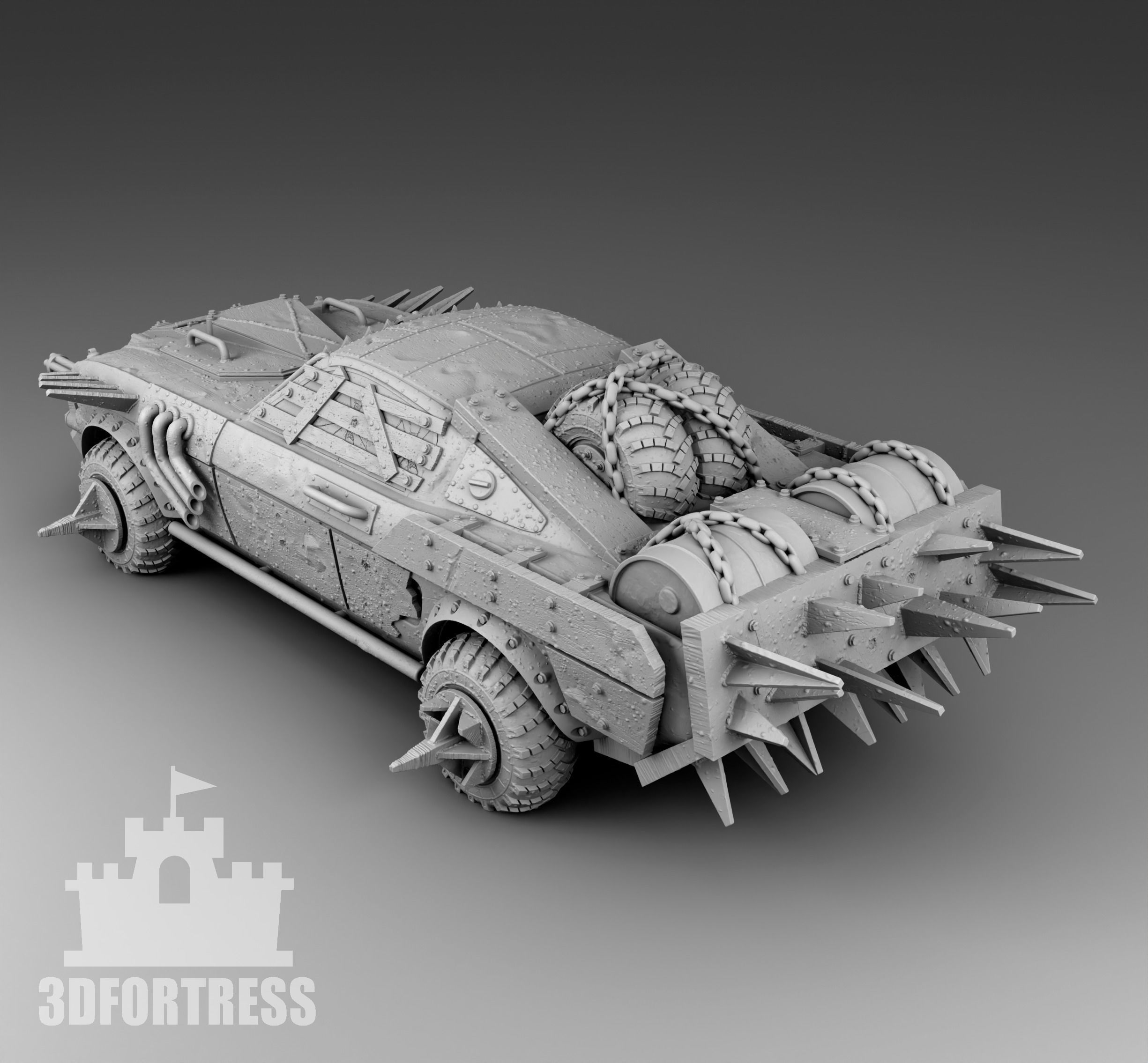 Tough guy 39s car 3D print model_1