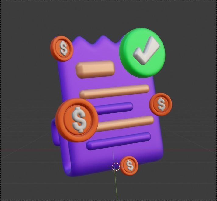 Payment Transaction 3d Illustration  Icon Pack 3D model_39