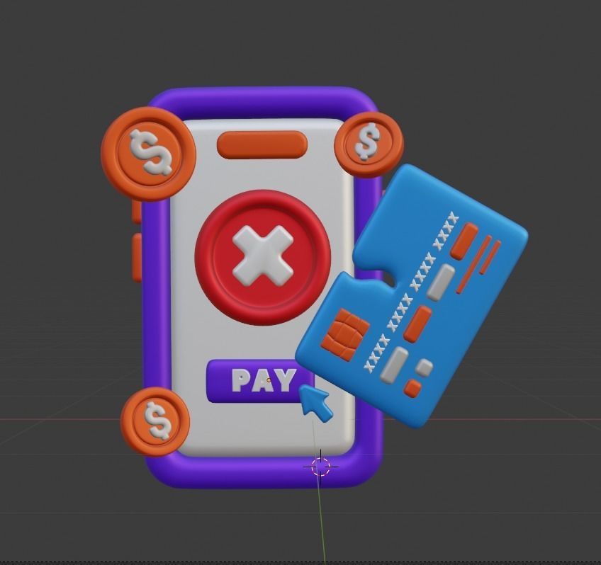 Payment Transaction 3d Illustration  Icon Pack 3D model_91