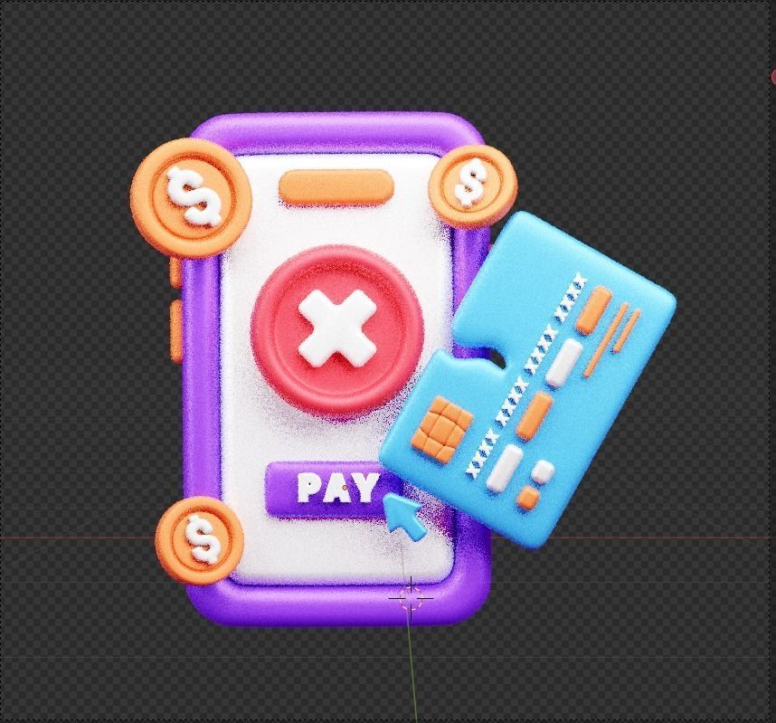 Payment Transaction 3d Illustration  Icon Pack 3D model_89
