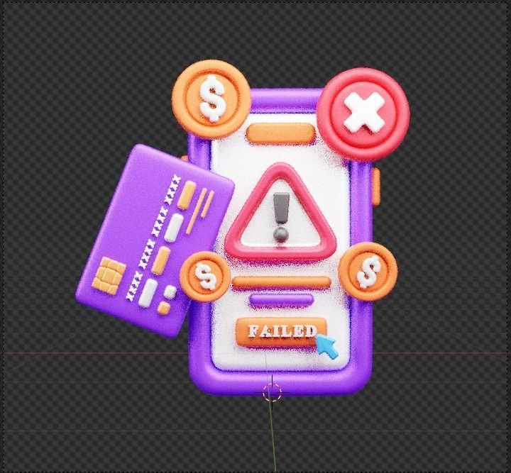 Payment Transaction 3d Illustration  Icon Pack 3D model_98