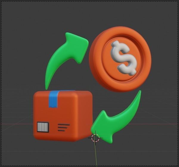 Payment Transaction 3d Illustration  Icon Pack 3D model_62