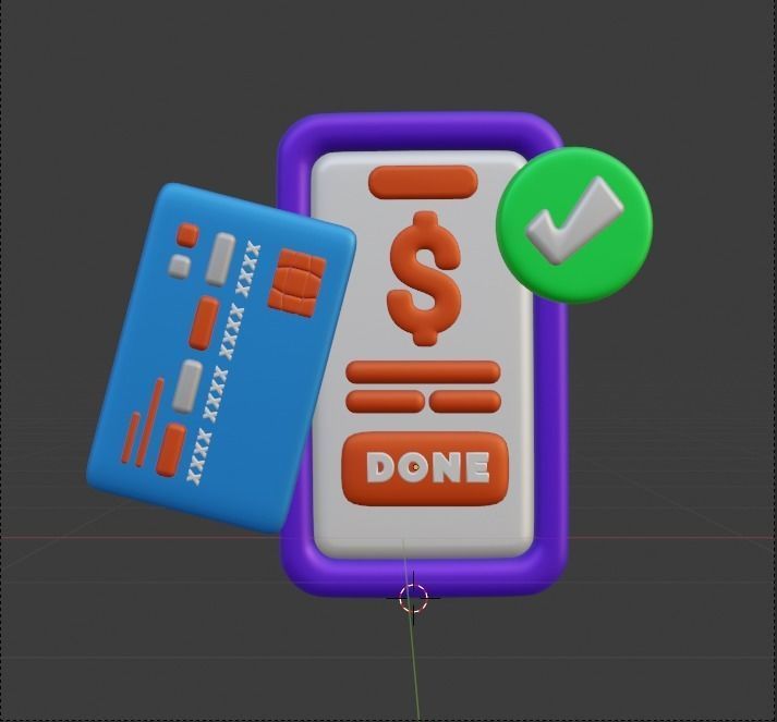 Payment Transaction 3d Illustration  Icon Pack 3D model_15