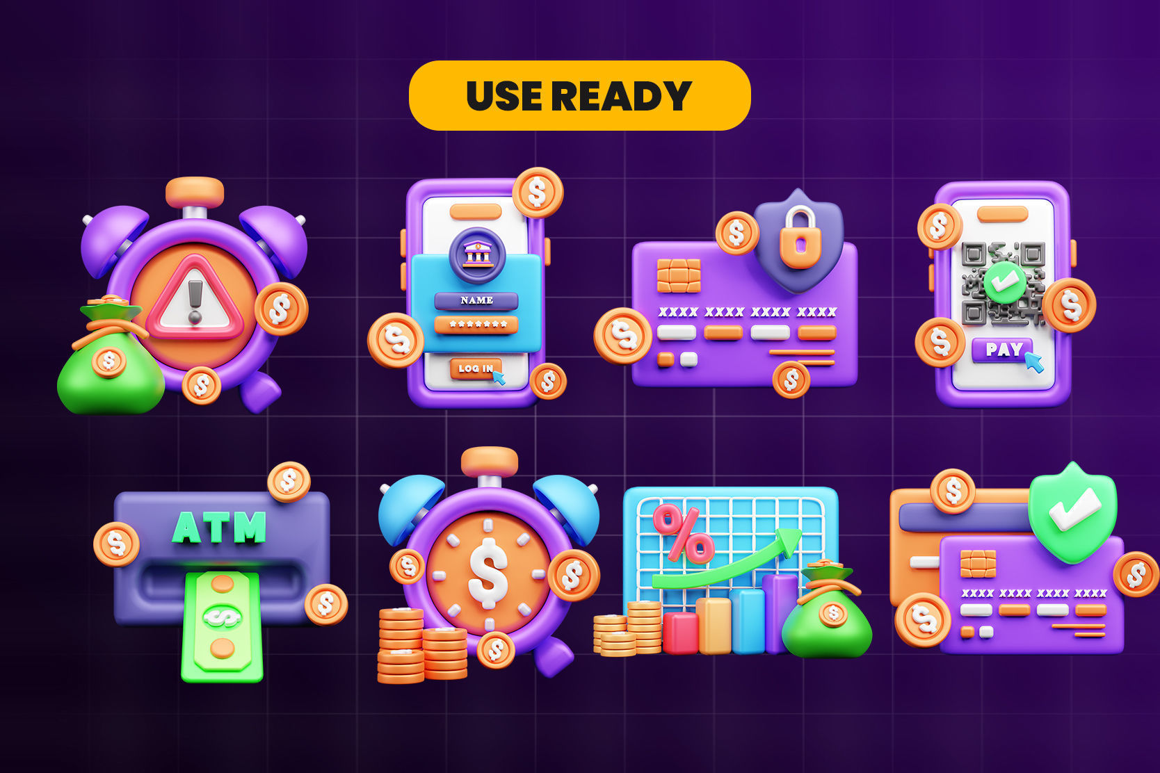 Payment Transaction 3d Illustration  Icon Pack 3D model_2