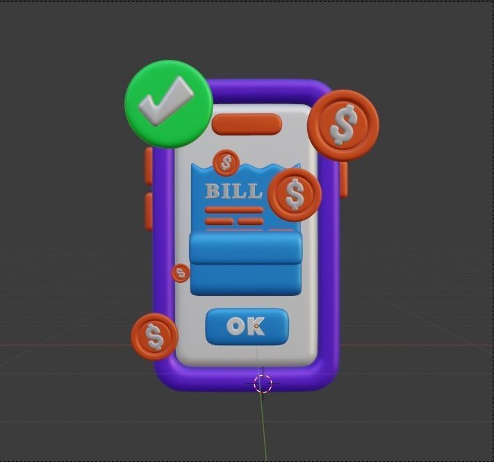 Payment Transaction 3d Illustration  Icon Pack 3D model_36