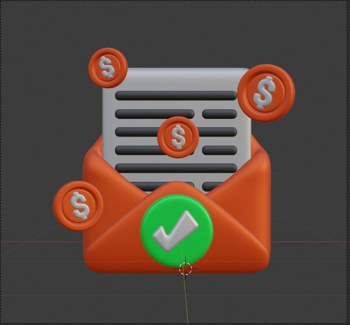 Payment Transaction 3d Illustration  Icon Pack 3D model_22