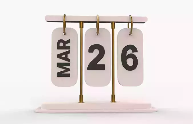 Desk Calendar model 3D model