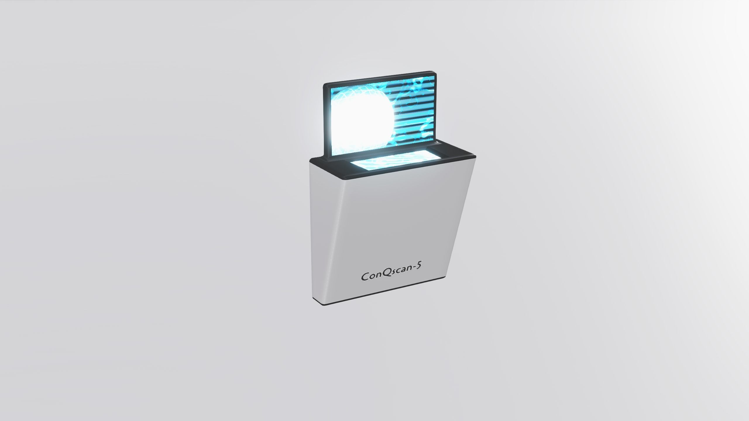 SciFi Laboratory Sample Scanner Low-poly 3D model_1