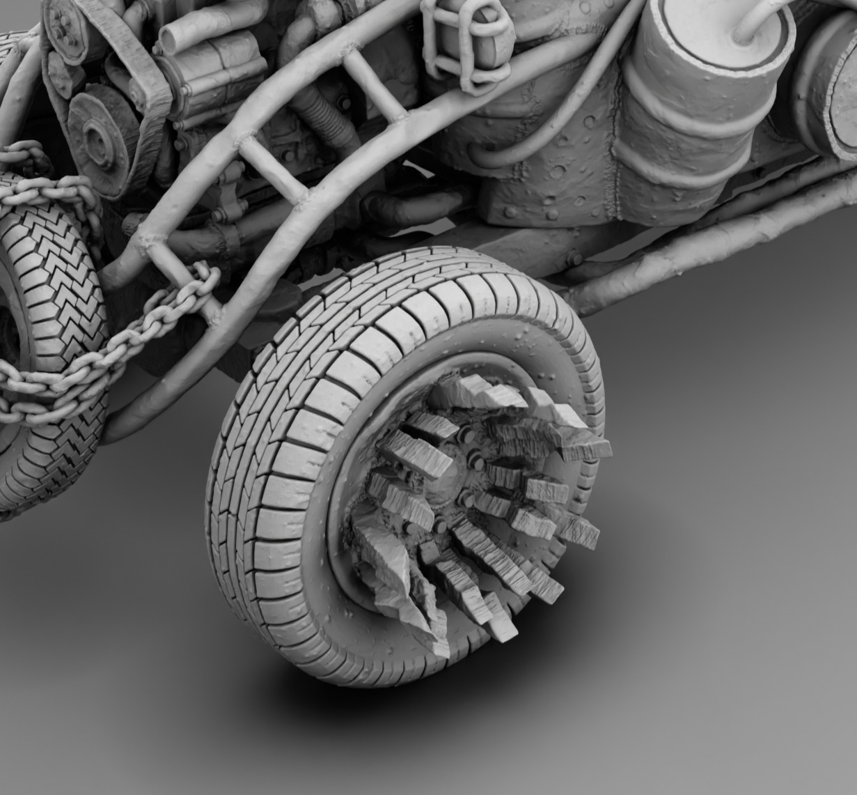 Mad Car 3D print model_4