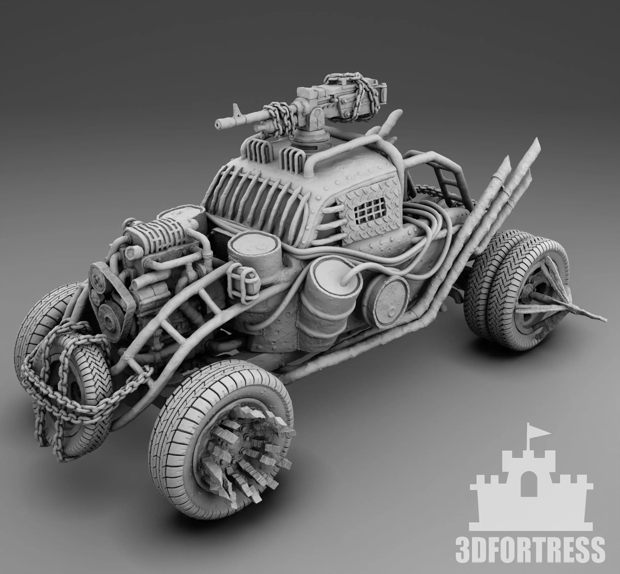 Mad Car 3D print model_0
