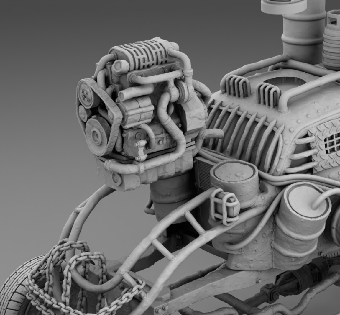 Mad Car 3D print model_14