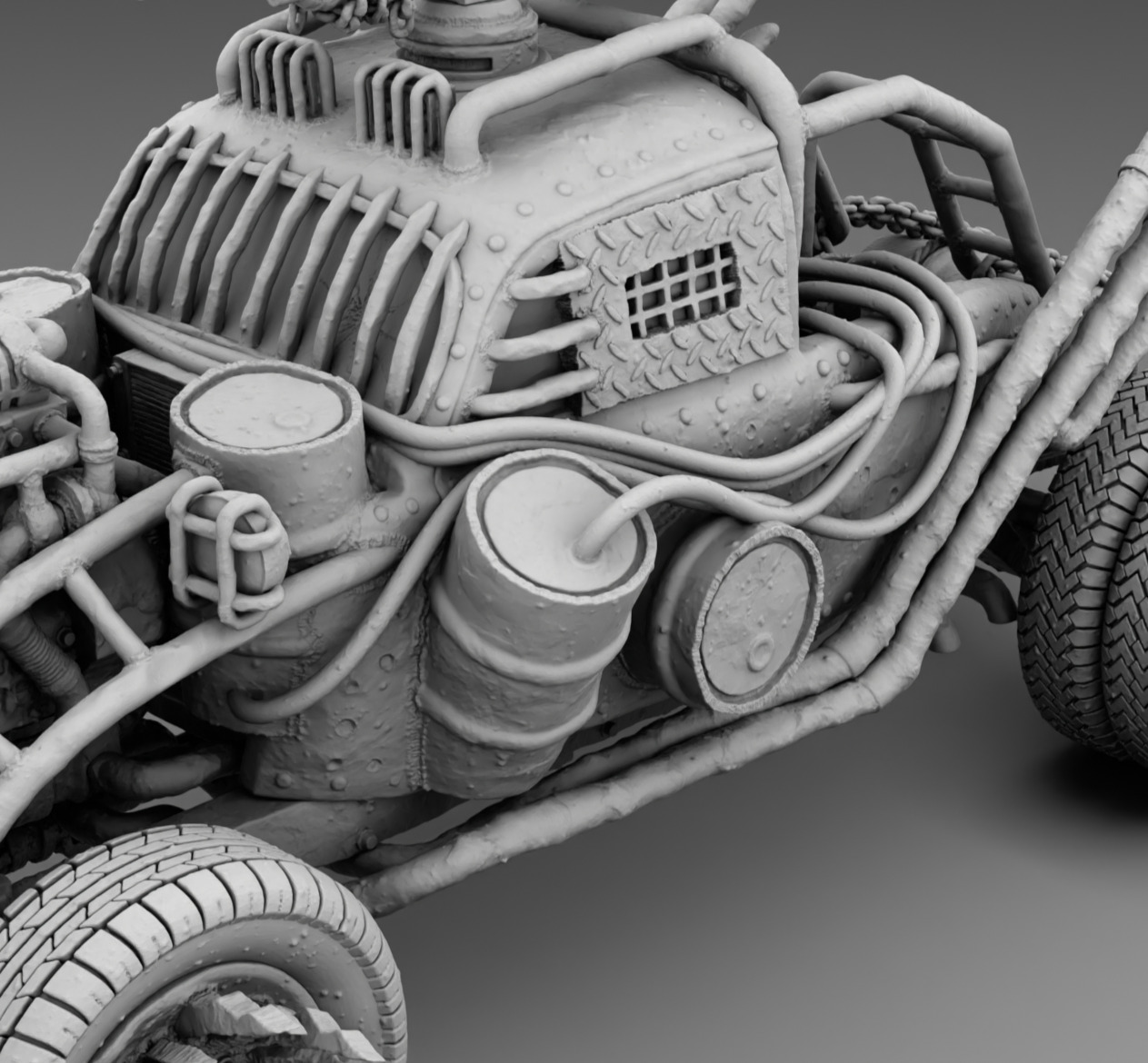 Mad Car 3D print model_5