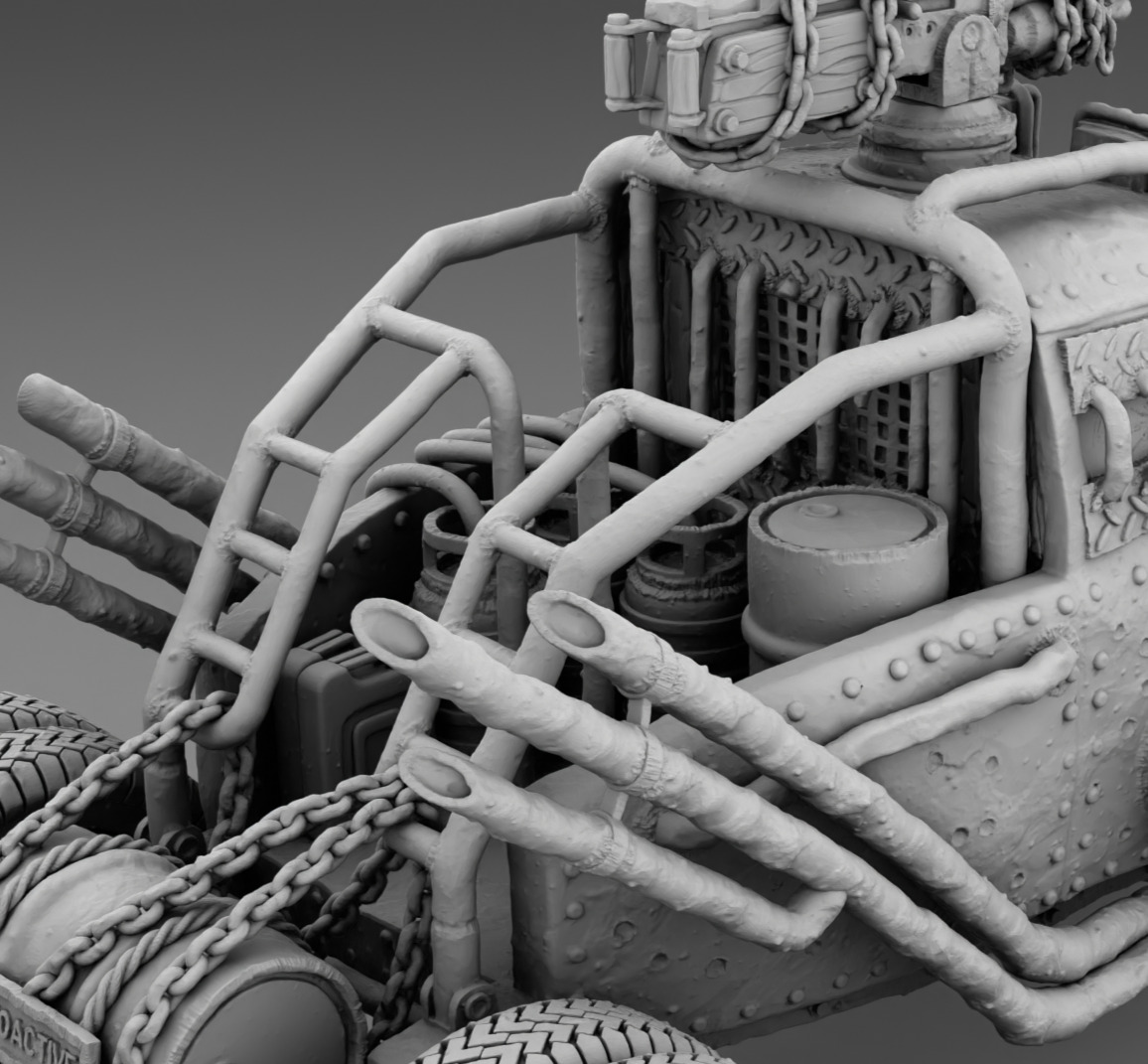 Mad Car 3D print model_9